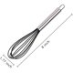 thumbnail image 2 of Batidor de silicona para cocina, mini batidor de alambre con forma de globo, mezclador de huevos manual con revestimiento antiadherente de acero inoxidable y silicona, para mezclar, batir, batir,, 2 of 6