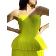 thumbnail image 2 of VISgogo, camisetas de tubo de verano para mujer, chaleco de corsé Irregular sin mangas con cuello en V y envoltura de Color sólido VISgogo moda, 2 of 7