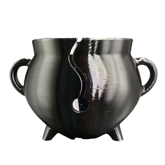 Round Shape Yarn Holder Bowl Plastic Yarn Thread Dispenser Container with Carved Holes For Crocheting Knitting Project