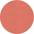 thumbnail image 1 of Ahgly Tapis Rond Lavable en Machine Intérieur Transitionnel Rouge Tomate, 3 Pieds Rond, 1 of 7