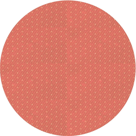 Ahgly Company Indoor Round Patterned Tomato Red Area Rugs, 8' Round