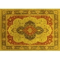 thumbnail image 1 of Ahgly Company Machine Washable Indoor Rectangle Oriental Yellow Industrial Area Rugs, 3' x 5', 1 of 4
