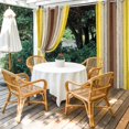 thumbnail image 2 of Yellow Brown Outdoor Curtains for Patio Waterproof,Windproof Privacy Curtains with Weighted Bottom,Farmhouse Wood Grain Vintage Striped Outside Drapes for Picnic Garage Yard Cabana 54"x84" 1 Panel, 2 of 8