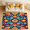 Multicolour 1, variant on CURLYOOT Mexican Floral Area Rugs 5'x7' Washable Rug Large Living Room Rug Non Slip Boho Indoor Floor Carpet for Dining Room Bedroom Home