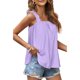 thumbnail image 1 of Blusa sin mangas para mujer, camiseta sin mangas de verano para mujer, camiseta sin mangas con cuello cuadrado, camiseta sin mangas holgada para mujer, durabilidad prolongada, 1 of 6