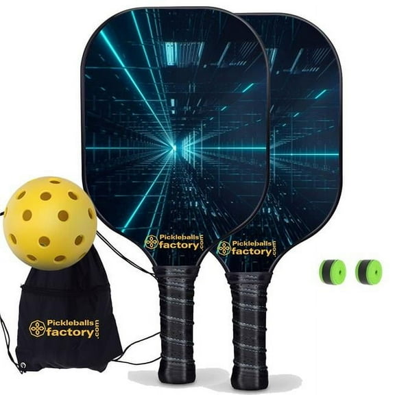 Pickleball Factory PB00010-6-C 2022 Optical Fiber Best Pickleball Paddles Set, Carbonfiber Graphite