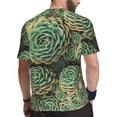 thumbnail image 2 of Wukai Succulents Print Men's Short-Sleeved Mesh T-Shirt,Quick-Dry Short Sleeve Workout T-Shirt-Medium, 2 of 8