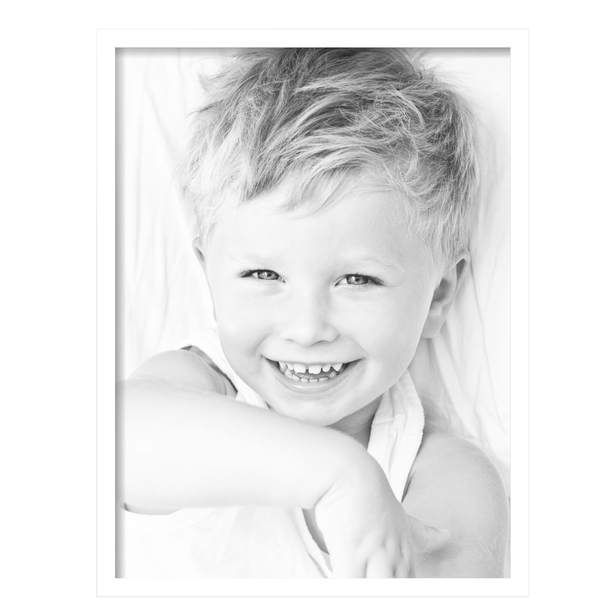 ArtToFrames 18" x 24" Contemporary White Picture Frame, 18x24 inch White Wood Poster Frame (WOM-4164), 5 Pack