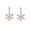 C-Rose Gold Plated, variant on Solid 925 Sterling Silver Sparkling CZ Snowflake Studs Earrings for Women Teens Snowflake Earrings Studs