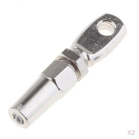 

2 Pieces Wire Cable Fitting 316 . DIY Hardware Eye Rigging For 3mm Rope