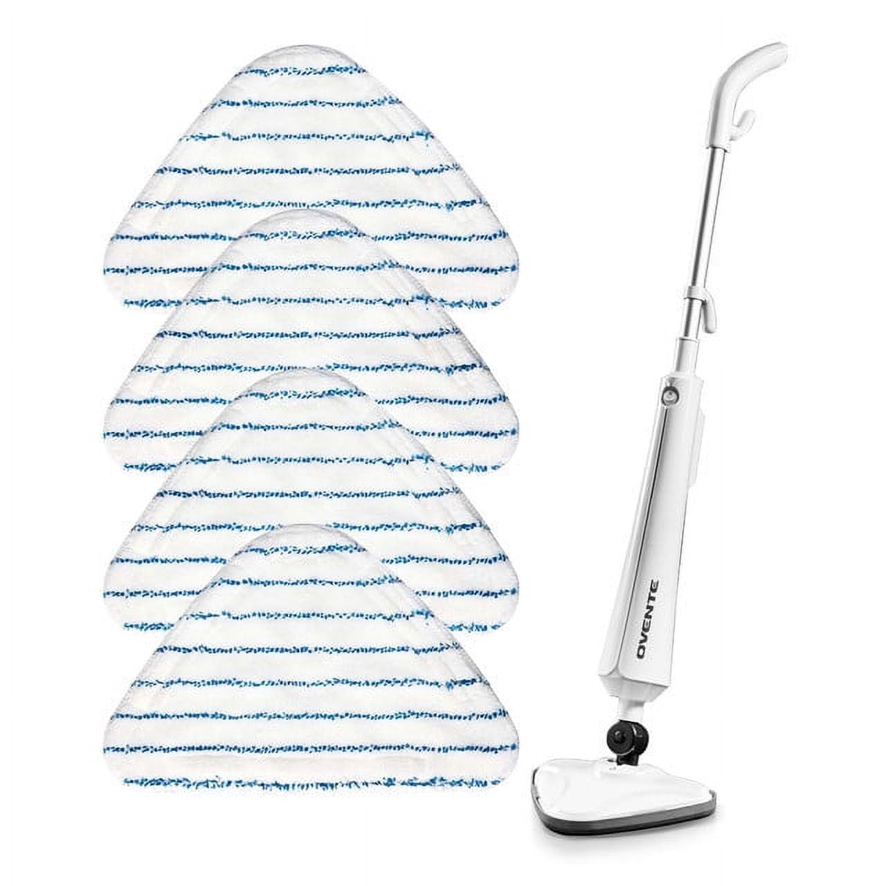 OVENTE Steam Mop Replacement Pads for ST405 Series (Pack of 4), Reusable and Washable Microfiber Cleaning Pads, White ACPST4054