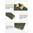 thumbnail image 4 of TACVASEN Men's Winter Sherpa Lined Jacket Warm Trucker Coat Multi Pocket Army Green L, 4 of 5