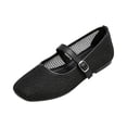 thumbnail image 2 of Willtoo Women's Mesh Ballet Flats Comfortable Dressy Trendy Square Closed Toe Maryjane Flat Shoes, 2 of 7