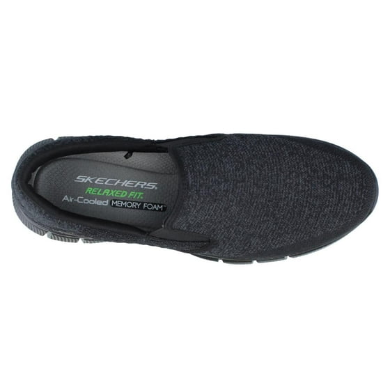 Skechers - 51521 Black Skechers Shoes Men's Memory Foam Comfort Slip On ...