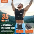 thumbnail image 2 of Chaleco lastrado VEVOR 15,9 kg con tira reflectante ajustable, 2 of 9