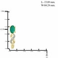 thumbnail image 2 of 3 1/3 Carat T.G.W. Emerald And White Diamond Accent 14K Gold over Silver 3-Piece Jewelry set, 2 of 7