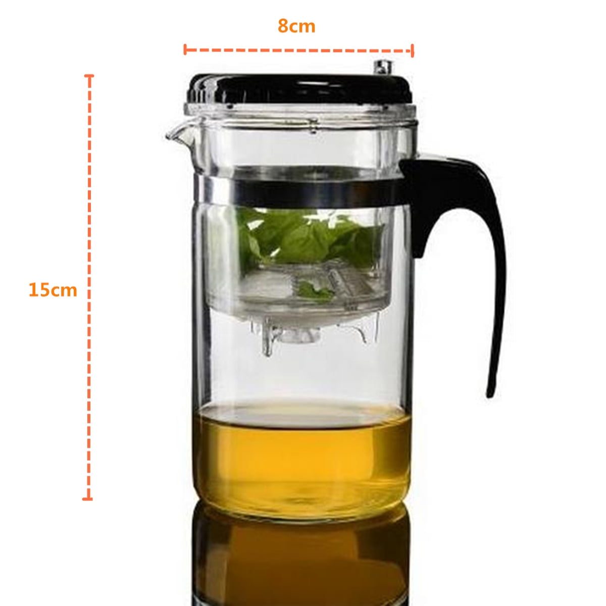 500ml Straight Glass Leaf Infuser Tea Cup Teapot Gongfu Tea Maker Press