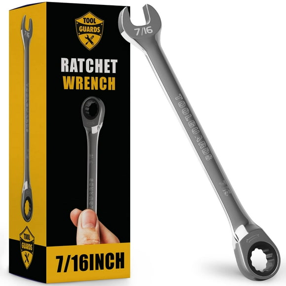 TOOLGUARDS 7/16" Wrench - Ratcheting Wrench - Slim Profile - Ratchet Wrench - 100% Lifetime Satisfaction Guarantee