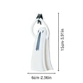 thumbnail image 3 of Liamobondopolis Cute Ghost Resin Figurine with Tiny Feline Accent for Halloween Tabletop Fireplace Mantel Indoor Fall Seasonal Decor 5.91 In, 3 of 7
