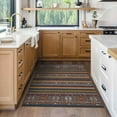 thumbnail image 5 of Ottomanson Non-Slip Area Rug for Living Room 3'3" x 5' Durable Low Profile Carpet, Multi Stripes, 5 of 8