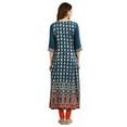 thumbnail image 5 of Round Neck Printed Kurta - Reflecting Pond-XX Large, 5 of 6