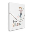thumbnail image 3 of Stupell Industries I Am Strong Uplifting Girl Jumping Rope Phrase Graphic Art Gallery Wrapped Canvas Print Wall Art, Design by Kyra Brown, 3 of 5