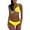 Grey, variant on Clearance! Hontri Tankini Swimsuits for Women Beachwear Bikini Padded Push-Up Womens Swimsuit Bra Bathing Suit Swimwear Set Swimwears Tankinis Set Bathing Suit for Women Yellow,M