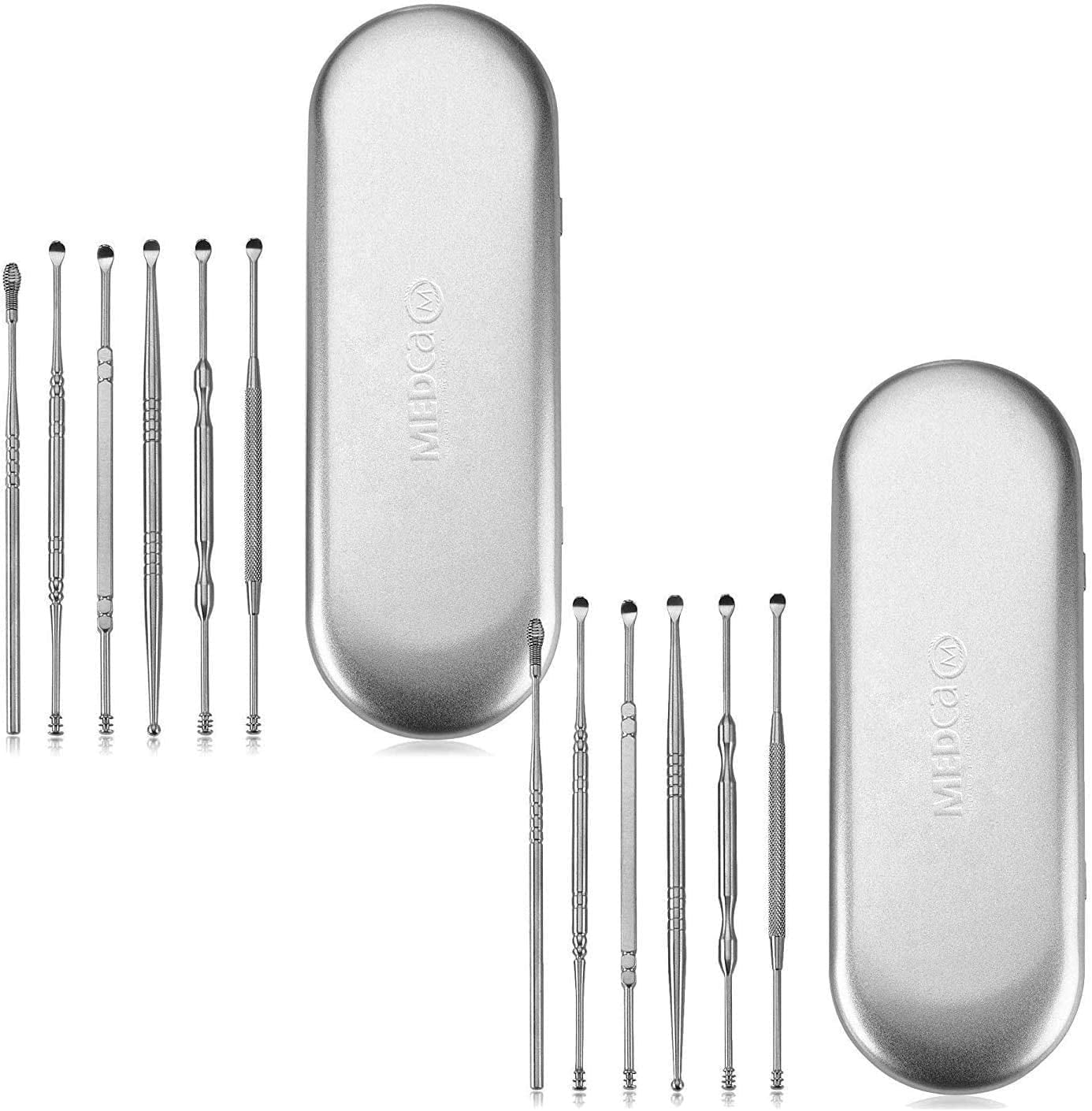 MEDca Ear Wax Removal Kits - Pack of 2-6 Piece Ear Cleansing Tool Set