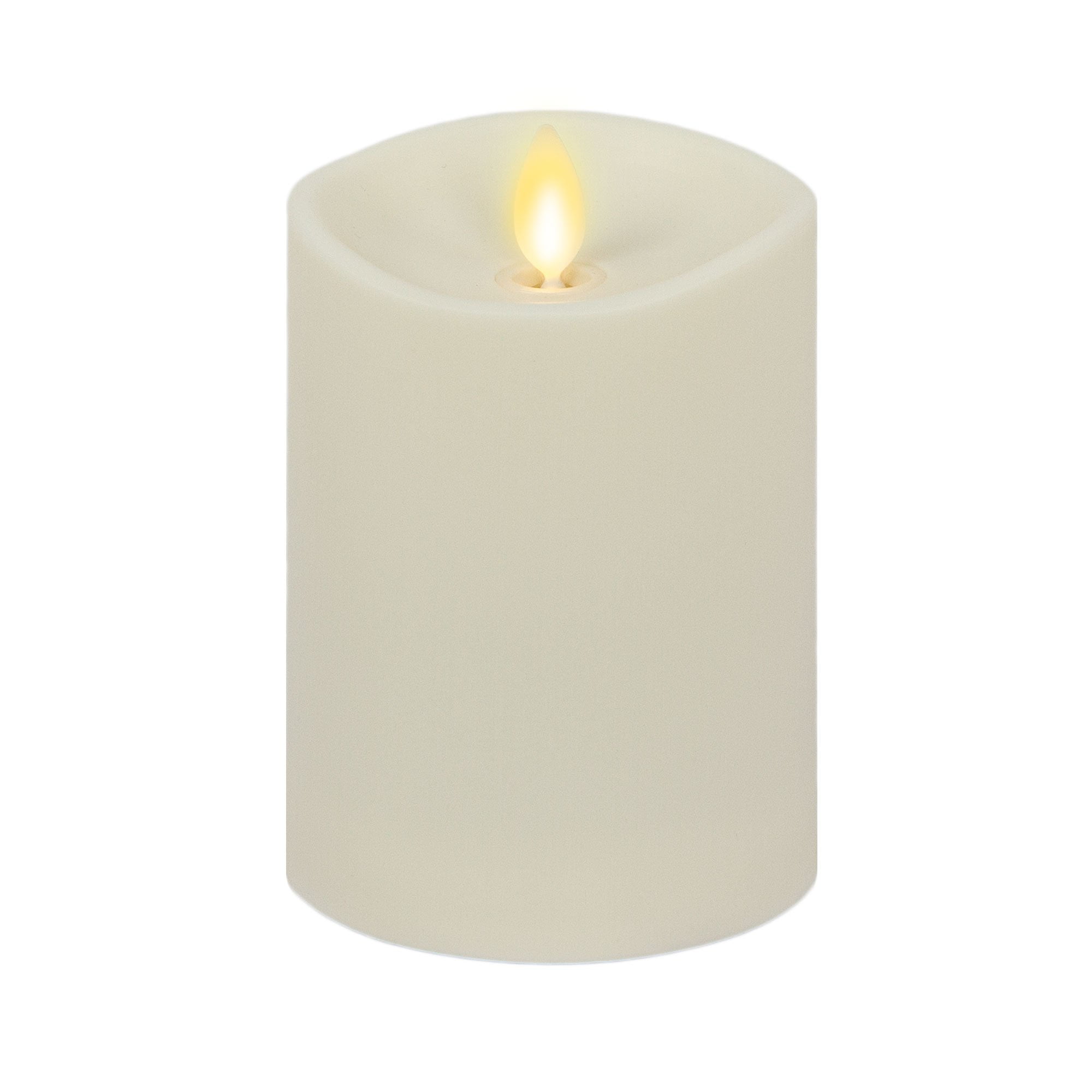 Pillar Candle Flicker Flame 3" x  5" Cream by Candle Impressions 