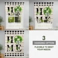 thumbnail image 3 of Tie Up Curtains for Windows Eucalyptus Leaf Bow Tie Wreath Valance Adjustable Balloon Curtain Wood Plaid Home Tie Up Shades for Kitchen Living Room Bedroom Privacy Curtain Drape 34x45 Inch, 3 of 9