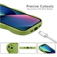 thumbnail image 6 of for iPhone 14 Case 6.1 Inch Curly Wave Frame Phone Case Cute Design Color Aesthetic Phone Case Soft TPU Shockproof Protective Bumper Case Cover for Girls, Green, 6 of 14