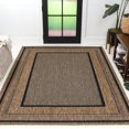 thumbnail image 5 of JONATHAN Y TSN208C-5 Beckett Classic Casual Border Stripe Brown/Dark Gray 5 ft. x 8 ft. Indoor/Outdoor Area Rug, 5 of 10