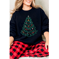 thumbnail image 2 of Women's Black Rhinestone Christmas Tree Graphic Pullover Sweatshirt | [ZhiHiMeRi] | (US 4-6)S, 2 of 7