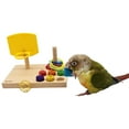 thumbnail image 3 of QBLEEV Bird Toys, Bird Trick Tabletop Toys, Training Basketball Stacking Color Ring Toys Sets, Parrot Chew Ball Foraing Toys, Education Play Gym Playground Activity Cage Foot Toys, 3 of 7