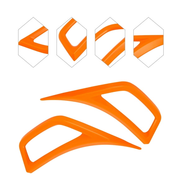 ABS Steering Wheel Cover & Air Vent Trim for Jeep Wrangler JL JT 2018 , Orange, Non-Slip, Comfortable, Wear-Resistant Design