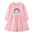 thumbnail image 1 of AAMILIFE Little Maven Robe Décontractée pour Bébés Filles Automne Rose Jolies Robes à Motif pour Enfants Mignonne et Confortable Vêtements pour Enfants 2-8 Ans, 1 of 2
