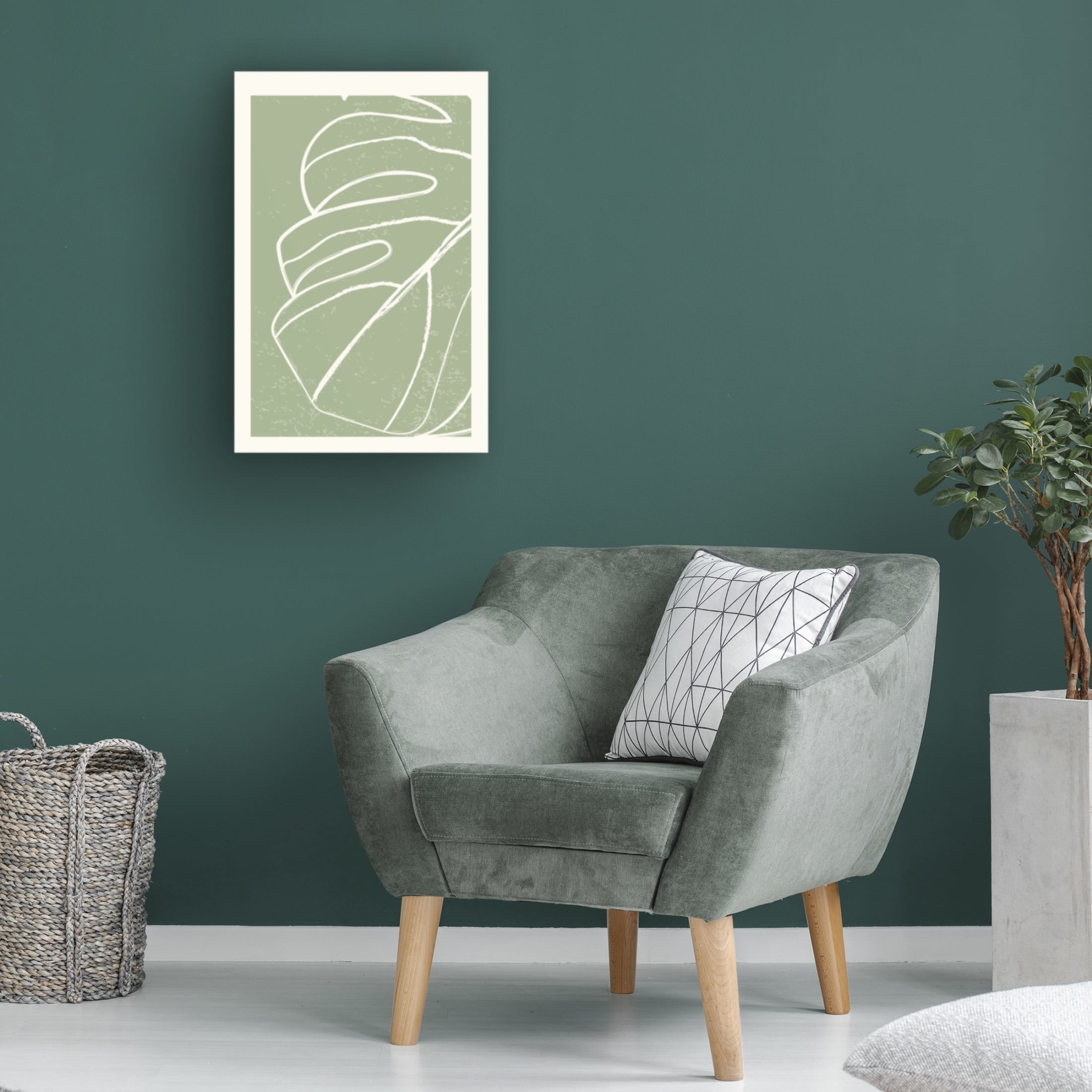Trademark Fine Art jay stanley  Minimal Monstera Collection 2 Canvas Wall Art