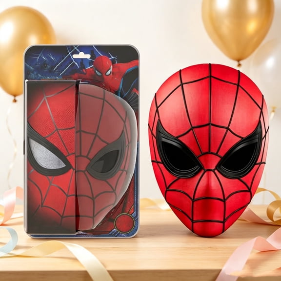 Spider Hero Cosplay Mask Movable Winking Eyes Full Head Helmet Superhero Costume Headwear Party Dress Up Birthday Holiday Gift