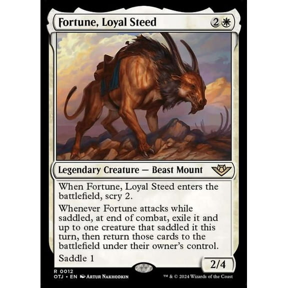 MtG Outlaws of Thunder Junction Rare Fortune, Loyal Steed #12