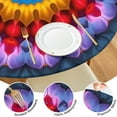 thumbnail image 4 of Colorful Tie Dye Floral Mandala Pattern Round Fitted Tablecloth with Elastic Edge,Dining Table Cover Waterproof,Outdoor Round Tablecloth for Camping,Dining,Indoor and Outdoor, 4 of 7