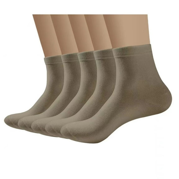 SERISIMPLE Bamboo Men Breathable Sock Low Quarter Thin Ankle Comfort Cool Soft Socks 5 Pairs (Army Green, X-Large)
