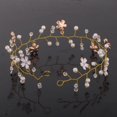 thumbnail image 1 of Women Girls Crystal Flower Pearls Hair Band Headwear Hair Jewelry Colcomx Flor diadema, 1 of 8