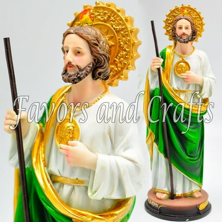 Catholic Saint Statues - Saint Jude Statue San Judas Tadeo Estatua Catholic Figurine Santo Thaddeus Resin