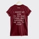 thumbnail image 2 of Camiseta de cuello redondo de moda para mujer, camiseta de manga corta, camiseta con estampado de letras, blusa Pompotops  hkajfhjk459379, 2 of 4