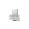 thumbnail image 5 of Mist 4PC Queen bedroom Set made with Wood Lacquer & Marble Detailing in White, 5 of 11