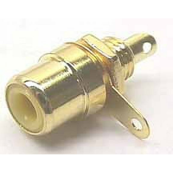 IEC PHONOF-MT-YE RCA Phono Female Yellow Panel Mount Connector