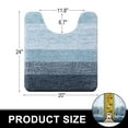 thumbnail image 2 of Buganda Luxury U-Shaped Bathroom Rugs, Super Soft and Absorbent Microfiber Toilet Bath Mats, Non-Slip Contour Bathroom Carpets with Rubber Backing, 20X24, Navy Blue, 2 of 7