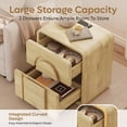 thumbnail image 4 of Bestier Modern Natural Nightstand with 2 Drawers,Boho End Table Beside Table with Charging Station for Bedroom Living Room, Home Office, 4 of 9
