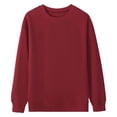 thumbnail image 4 of Kids' Sweatshirt Relaxed Fit Crewneck Long Sleeve Casual Pullover Basic Comfortable Solid Color Fall Top, 4 of 8