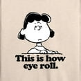 thumbnail image 3 of Peanuts - This Is How Eye Roll - Women's Lightweight French Terry Long Sleeve Shirt, 3 of 6